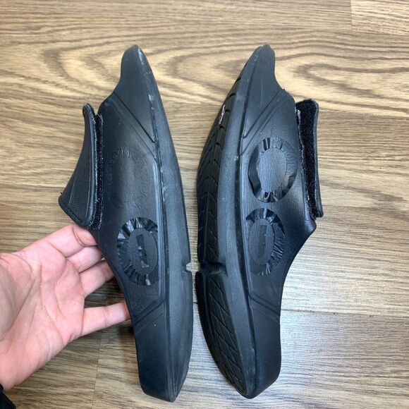 OOFOS OOahh Mens 12 W 14 Sport Flex Sandal Slide Black Strap Adjustable Unisex - Picture 2 of 10